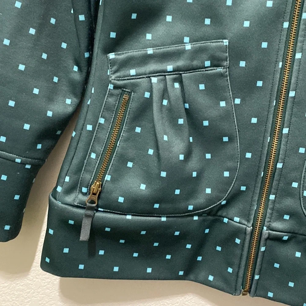 Burton Dryride Snow board Full Zip Jacket small Green Blue MCM